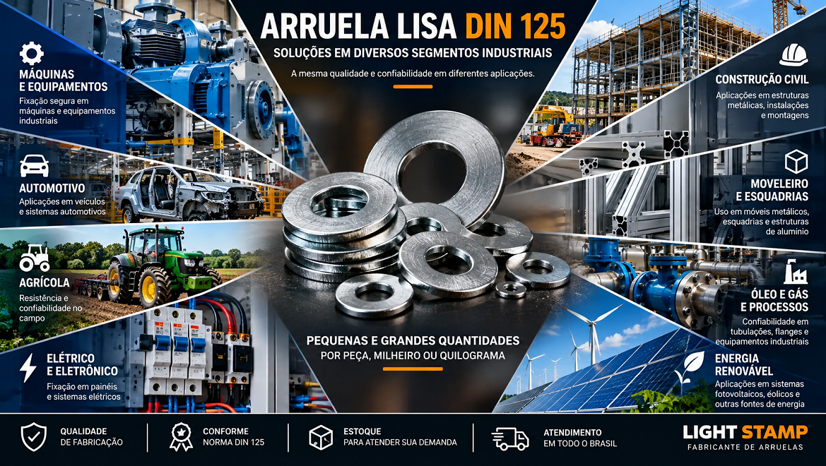 porque ultilizar Arruela DIN 125 | Explicativo Light Stamp Fabricante de DIN 125 Arruela Lisa
